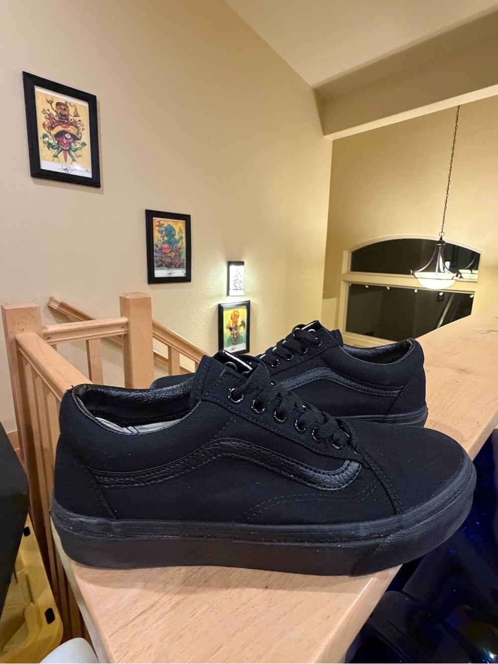 Vans All-Black Old Skool Canvas Sneakers